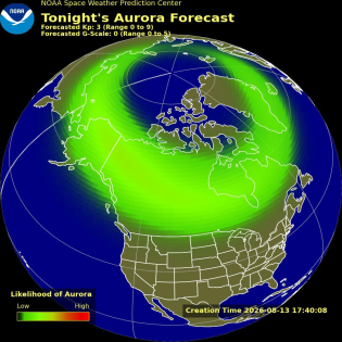 Auroral Viewline Forecast - Tonight